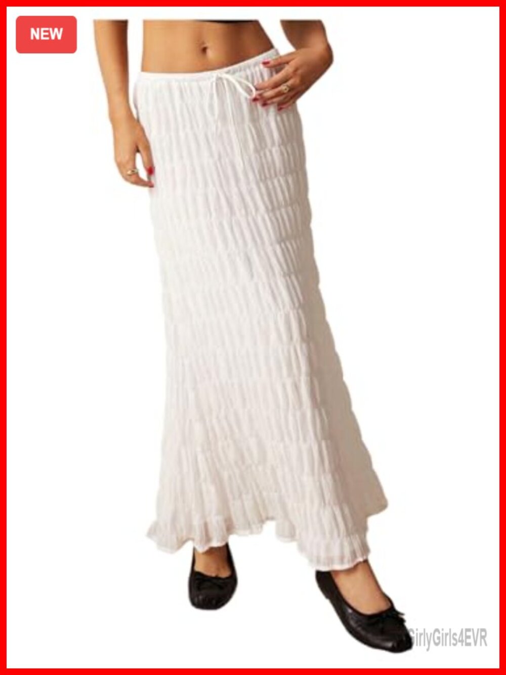 Boho Maxi Skirt Shirred Ruffle Textured Long Skirt Womens